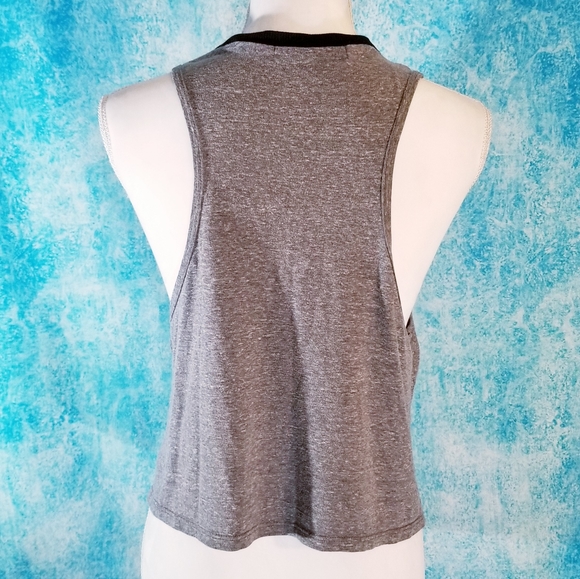 **SOLD** Good Vibes Only- Grey Crop Top - Picture 8 of 11